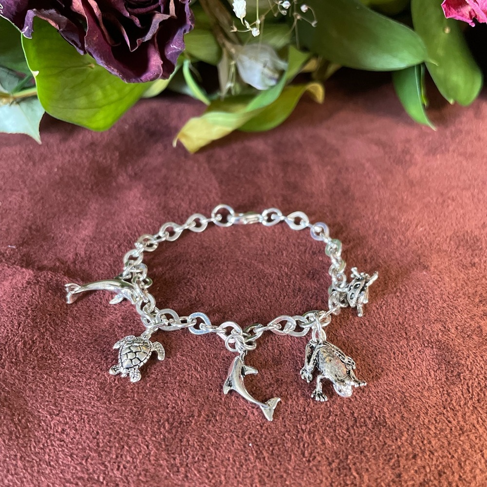 Silver Fashion Bracelet  with animal charms